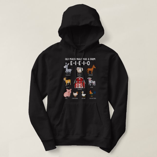 Kleinkinder in landwirtschaftlichen Tieren Alte Ma Hoodie (Design vorne)