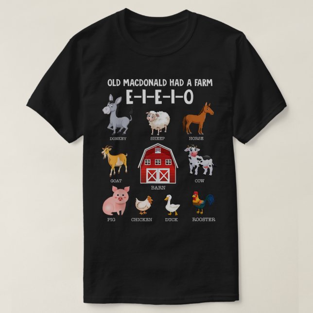 Kleinkinder in landwirtschaftlichen Tieren Alte Ma T-Shirt (Design vorne)