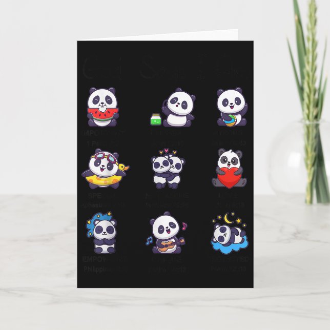 Kleinkinder Jungen Mädchen Gott sagt süßer Panda-K Karte (Vorderseite)