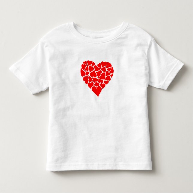 Kleinkinder Shirt-Valentine-Herz Kleinkind T-shirt (Vorderseite)