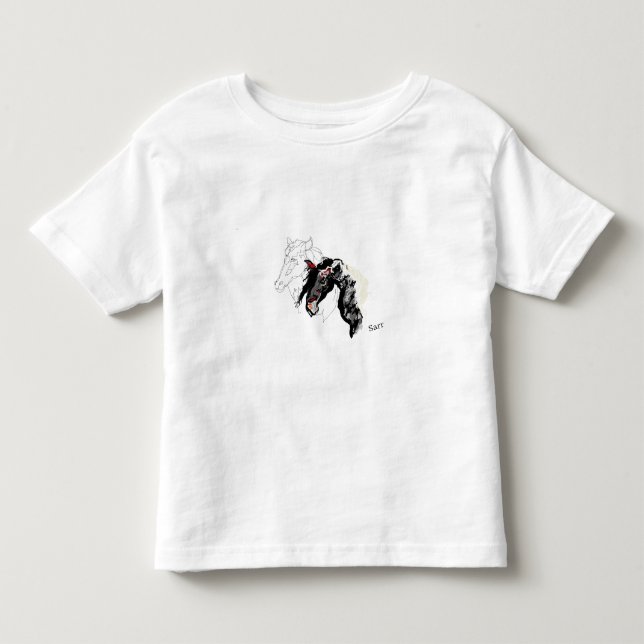 Kleinkinder T - Shirt Jungen: Pferde (Vorderseite)