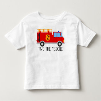 Kleinkinderfeuerwagen Geburtstag: Zwei die Rettung Kleinkind T-shirt