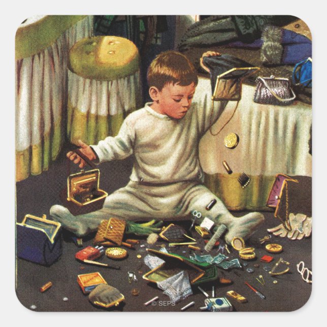 Kleinkinderlebewesen Quadratischer Aufkleber (Vorderseite)