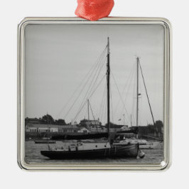 Kleinklassische Yacht Ornament Aus Metall