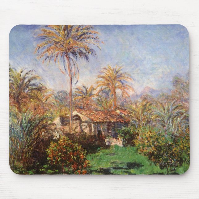Kleinlandwirt in Bordighera von Claude Monet Mousepad (Vorne)