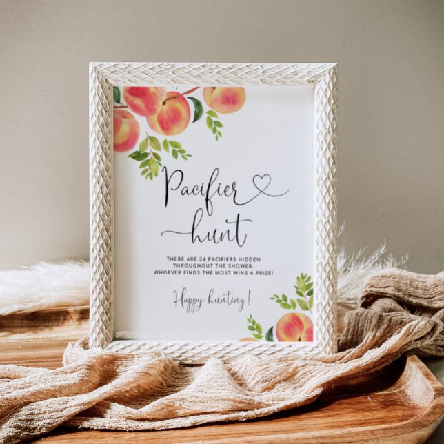 Kleinpfirsichjagd Schnuller Babyduschenspiel Poste Poster (Von Creator hochgeladen)