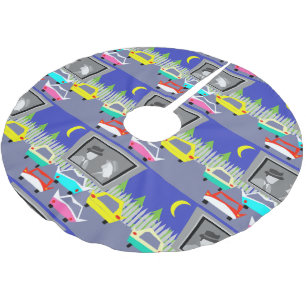 Kleinstadt-Autokino-Film-Weihnachtsbaum-Rock Polyester Weihnachtsbaumdecke