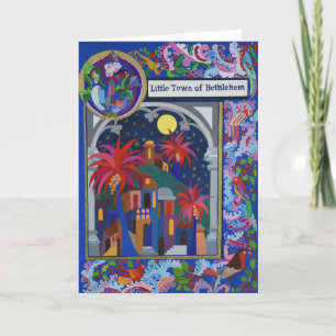 Kleinstadt Bethlehem Feiertagskarte