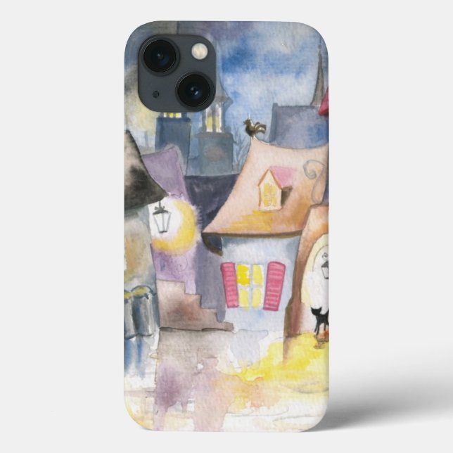 Kleinstadt nachts Case-Mate iPhone hülle (Rückseite)