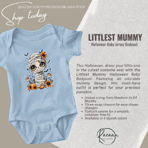 Kleinste Mumie Halloween Baby Bodysuit Strampler