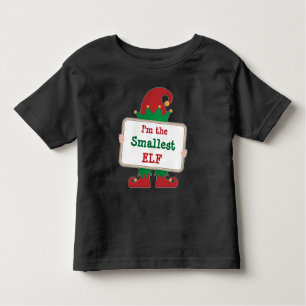 Kleinster Elf   Personalisierter Weihnachtself-T - Kleinkind T-shirt