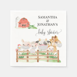 Kleintiere in der Landwirtschaft Kinderdusche Serviette