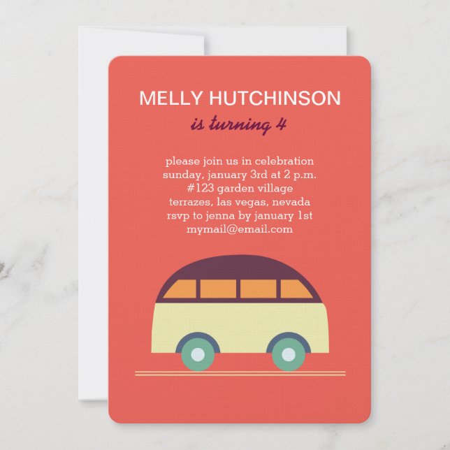 Kleinwagen Einladung (Vorderseite)