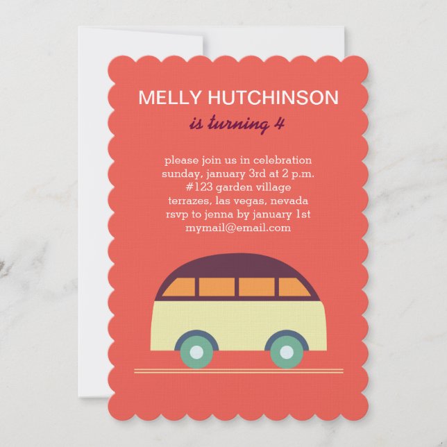 Kleinwagen Einladung (Vorderseite)