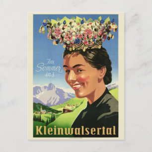 Kleinwalsertal Austria Vintage Poster Postkarte