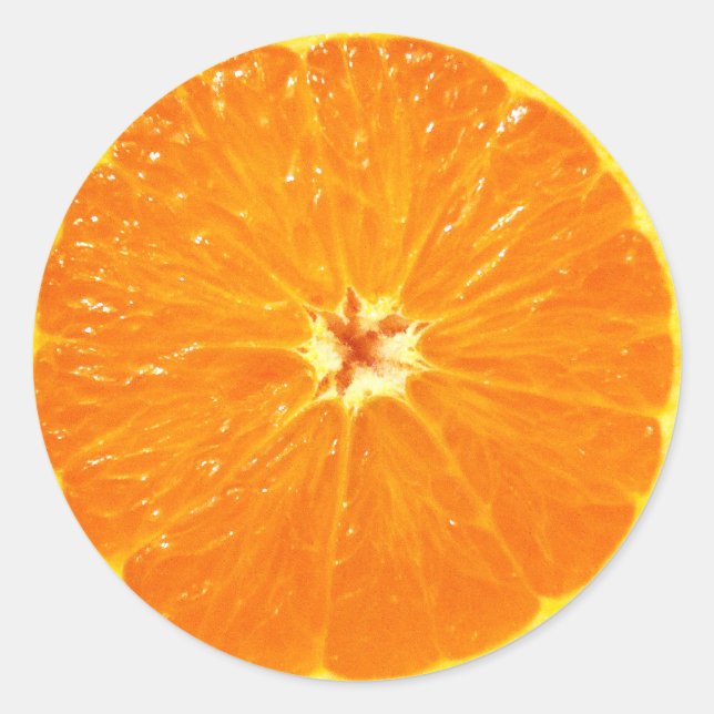 Klementine Runder Aufkleber (Vorderseite)