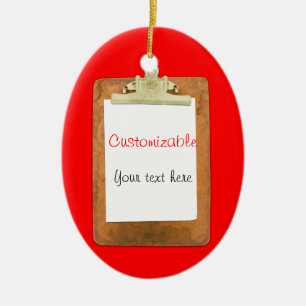 Klemmbrett mit schlichtem Weißbuch Keramikornament