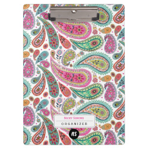 Klemmbrett Pfau-Paisleys  