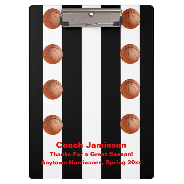 Klemmbrett-Schwarzweiss-Streifen, Klemmbrett (Vorderseite)