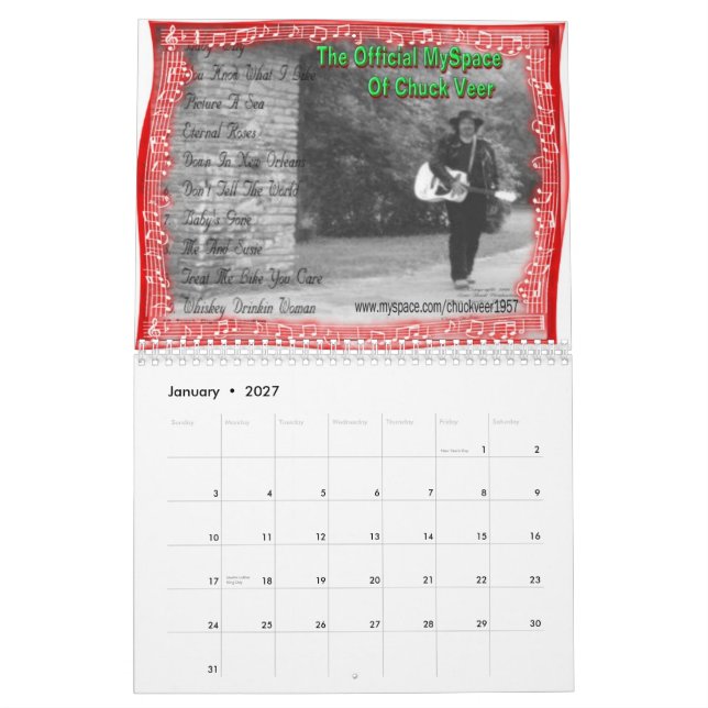 Klemme drehen Calander 2008 Kalender (Jan 2027)