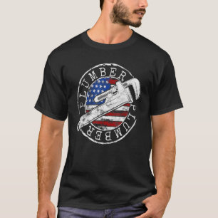 Klempner Amerikanische Flagge Klempnerei USA Patri T-Shirt