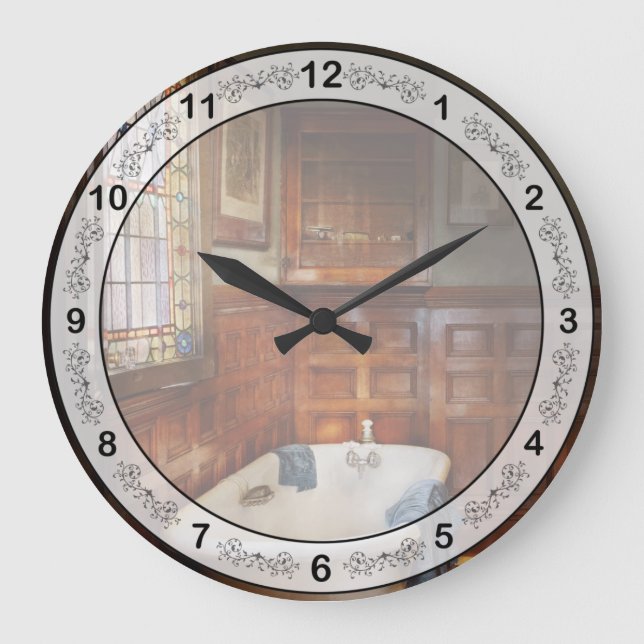 Klempner - Badzeit Große Wanduhr (Vorderseite)