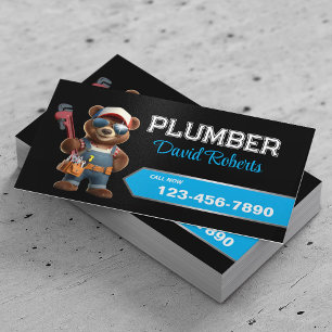 Klempner Bär House Handyman & Klempnerschwarz Visitenkarte