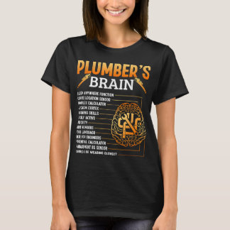 Klempner Brain Plumbing Pipe Fitter Handwerker T-Shirt