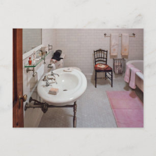 Klempner - Das Badezimmer Postkarte