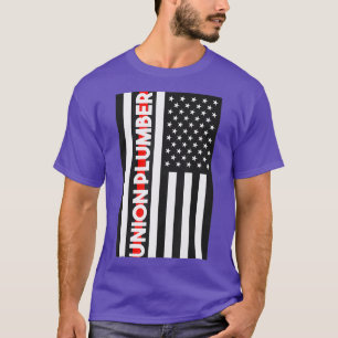 Klempner der Gewerkschaft Amerikanische Flagge Kle T-Shirt
