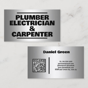 Klempner Electrical & Carpenter Custom QR Visitenkarte