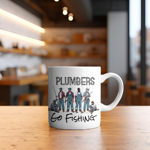 Klempner fischen kaffeetasse