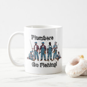 Klempner fischen kaffeetasse