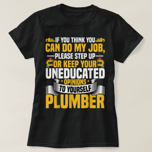 Klempner - Funny Plumbing Quotes Handyman Klempner T-Shirt (Design vorne)