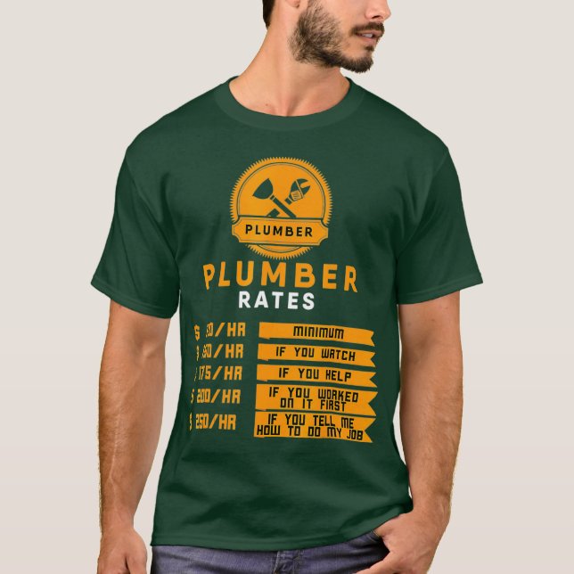 Klempner für Stundensätze T-Shirt (Vorderseite)