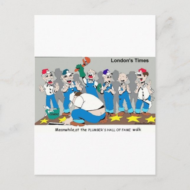 Klempner Hall of Fame Funny Gifts & Sammlerstücke Postkarte (Vorderseite)