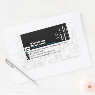 Klempner   Handy Man Business Card Rechteckiger Aufkleber