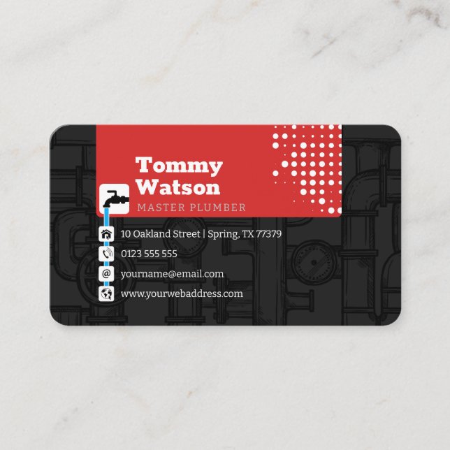 Klempner | Handy Man Business Card Visitenkarte (Vorderseite)