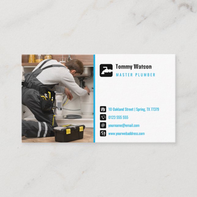 Klempner | Handy Man Business Card Visitenkarte (Vorderseite)