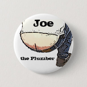 Klempner-Hintern… Joe der Klempner Knopf Button