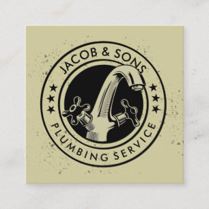 Klempner Installations-Zuhause Reparatur-Visitenka Quadratische Visitenkarte