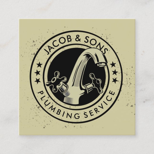 Klempner Installations-Zuhause Reparatur-Visitenka Quadratische Visitenkarte (Vorderseite)