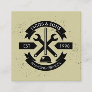 Klempner Installations-Zuhause Reparatur-Visitenka Quadratische Visitenkarte