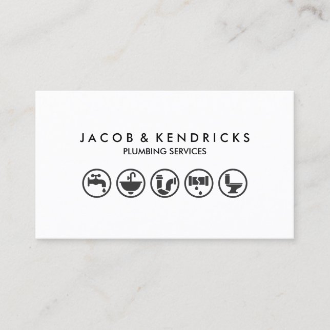 Klempner Installations-Zuhause Reparatur-Visitenka Visitenkarte (Vorderseite)