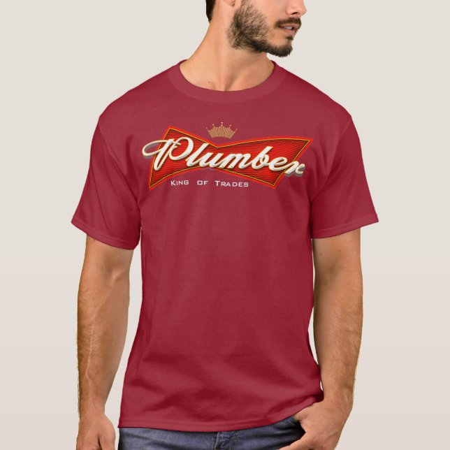 Klempner King of Trades Funny Plumbing T-Shirt (Vorderseite)
