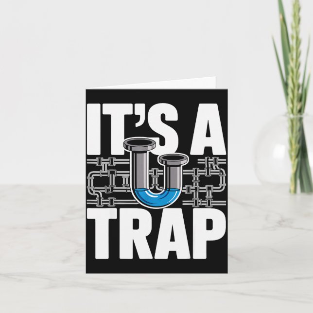 Klempner Kunst Für Männer Frauen Klempnerei Pefitt Karte (Vorderseite)