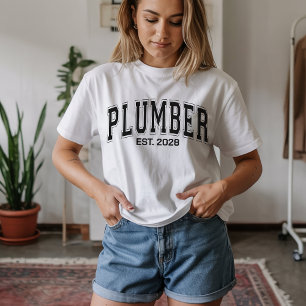 Klempner-Shirt nach Maß für Arbeitskollegen, Gebur T-Shirt