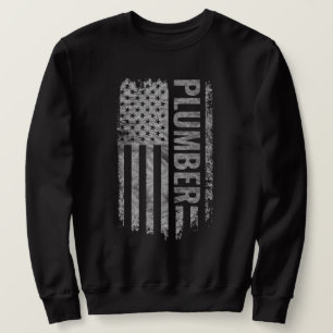 Klempner USA-Flagge mit abgenutztem Design Sweatshirt