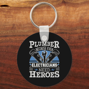 Klempner, weil selbst Elektriker Helden brauchen Schlüsselanhänger