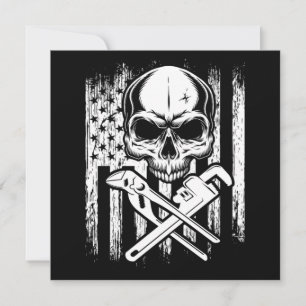 Klempneramerikanische Flag-Klempnerwerkzeug Einladung